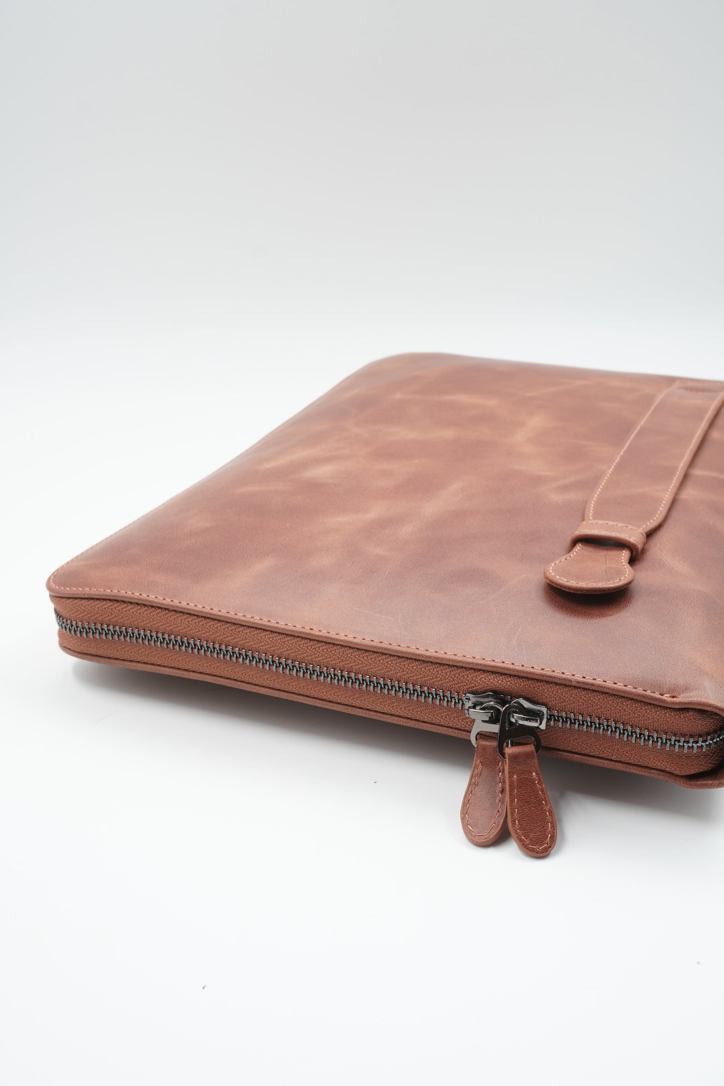 Gerçek Deri 13-14 inç Fermuarlı Organizer Çanta