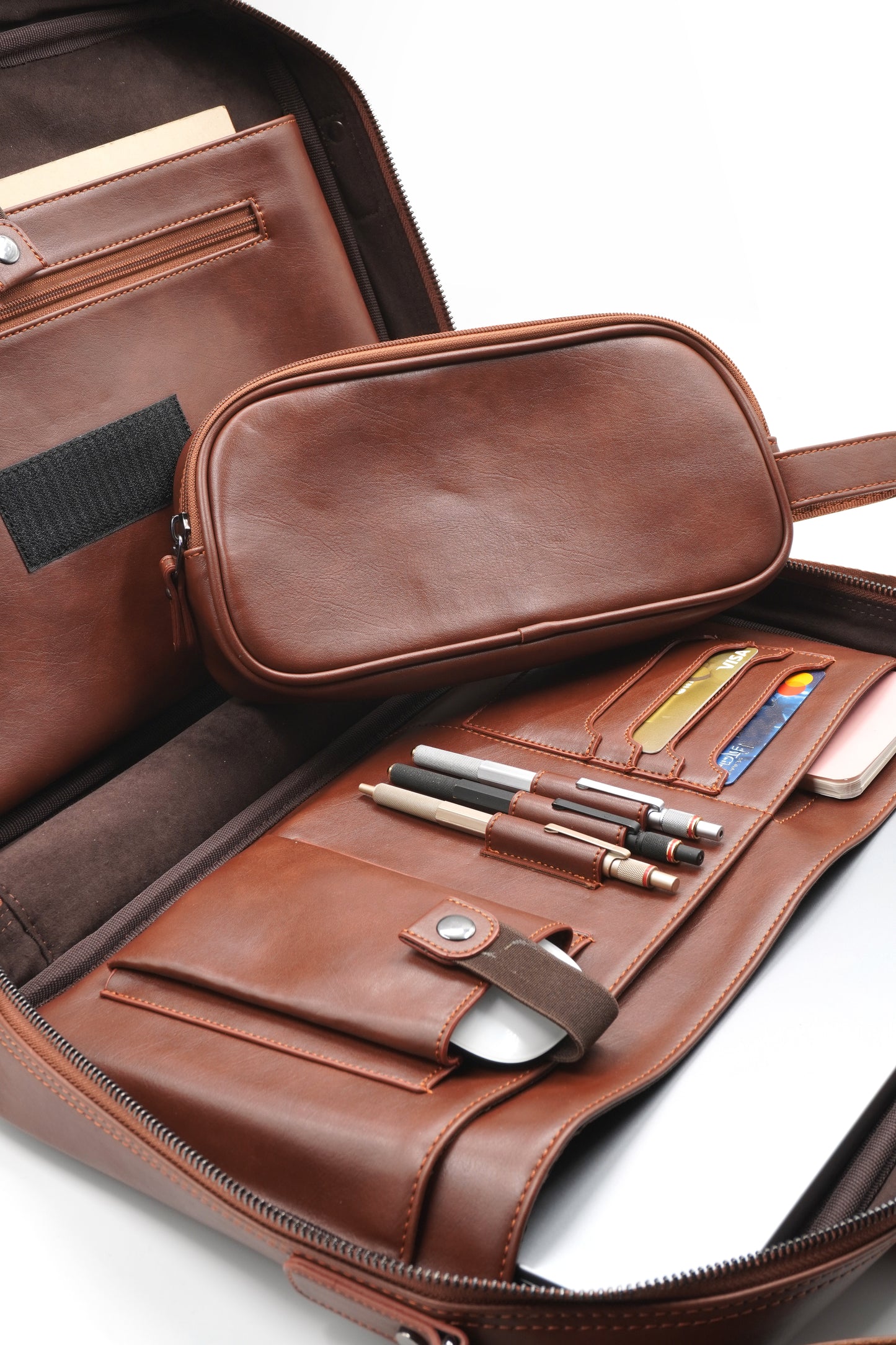 Kahverengi 16 inç Askılı Laptop Organizer & Evrak Çantası