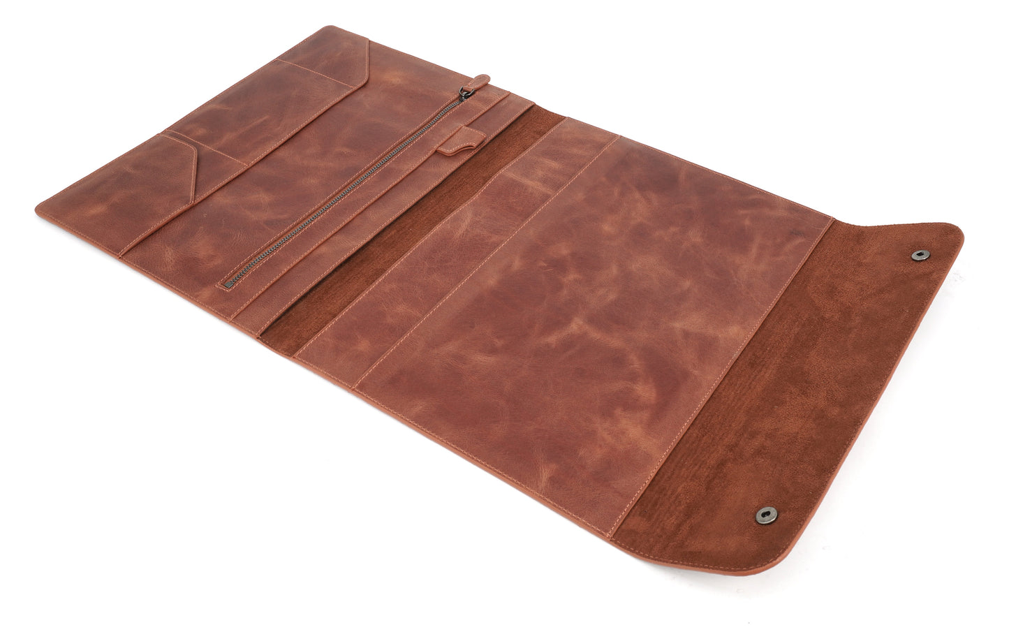 Gerçek Deri Tablet Organizer Kahverengi