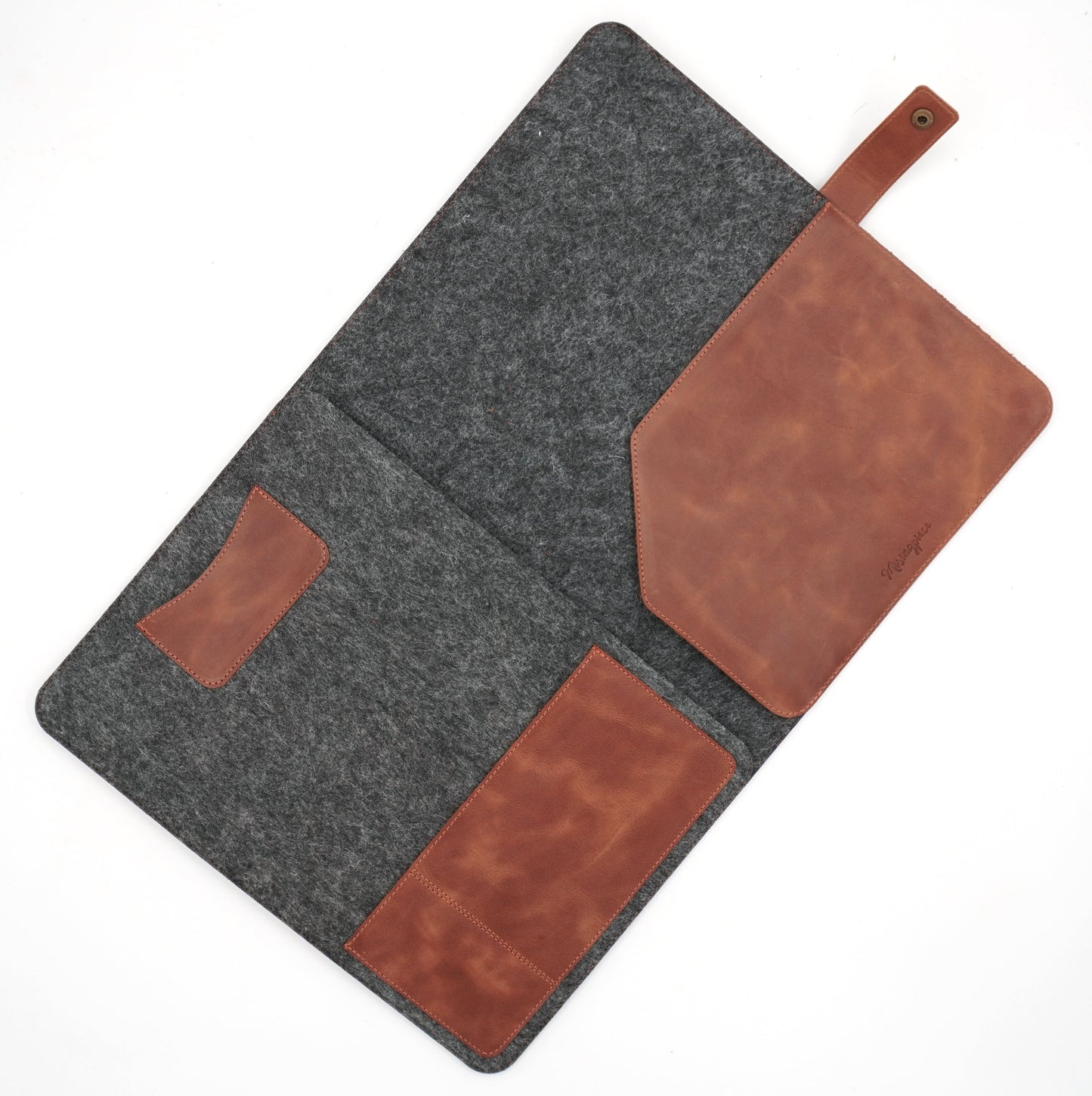 Keçe ve Gerçek Deri 13-14 inç Notebook & Tablet Organizer