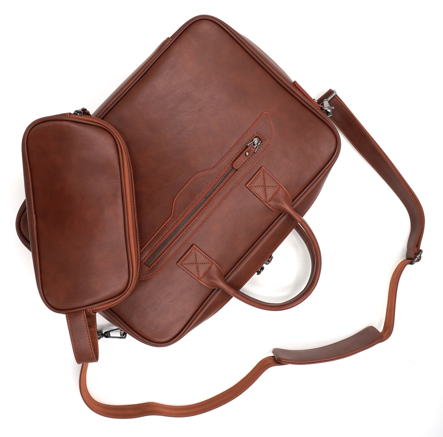 Kahverengi 16 inç Askılı Laptop Organizer & Evrak Çantası